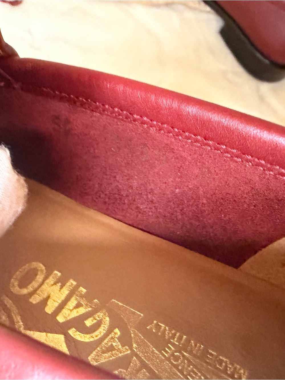 Salvatore Ferragamo Wine Leather Horsebit Loafers - Picture 14 of 16